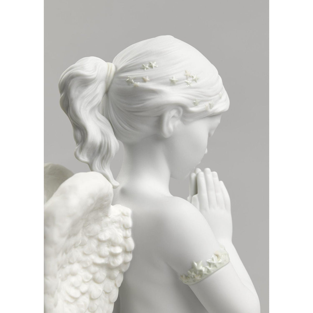 Lladró Figurina Angelo Preghiera Celestiale 30x26cm Porcellana