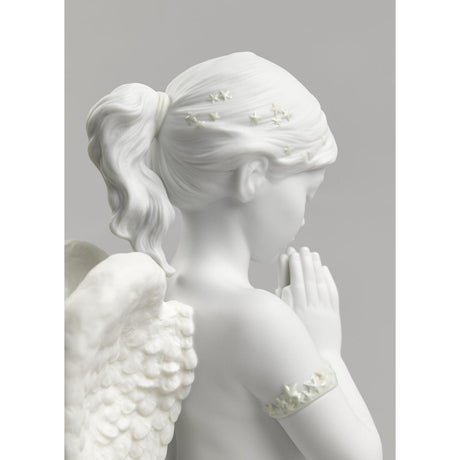 Lladró Figurina Angelo Preghiera Celestiale 30x26cm Porcellana