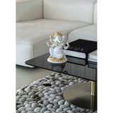 Lladró Figurina Ganesha con Bansuri Lustro Oro 23x19cm Porcellana