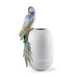 Lladró Vaso con Pappagalli 56x29cm Porcellana