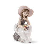 LLADRO' Scultura Bimba E' Arrivata la Primavera 23x11cm Porcellana