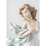 LLADRO' Figurina Dama 32x21cm Porcellana