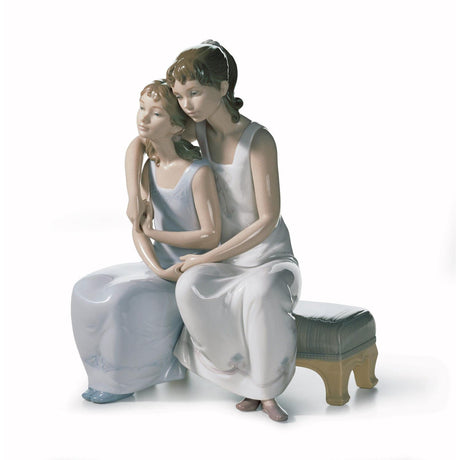 Lladró Figurina Mia Sorella la Mia Amica 26x20cm Porcellana