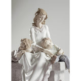 Lladró Figurina Madre Stanchi di Giocare 29x30cm Porcellana