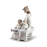 Lladró Figurina Madre Stanchi di Giocare 29x30cm Porcellana
