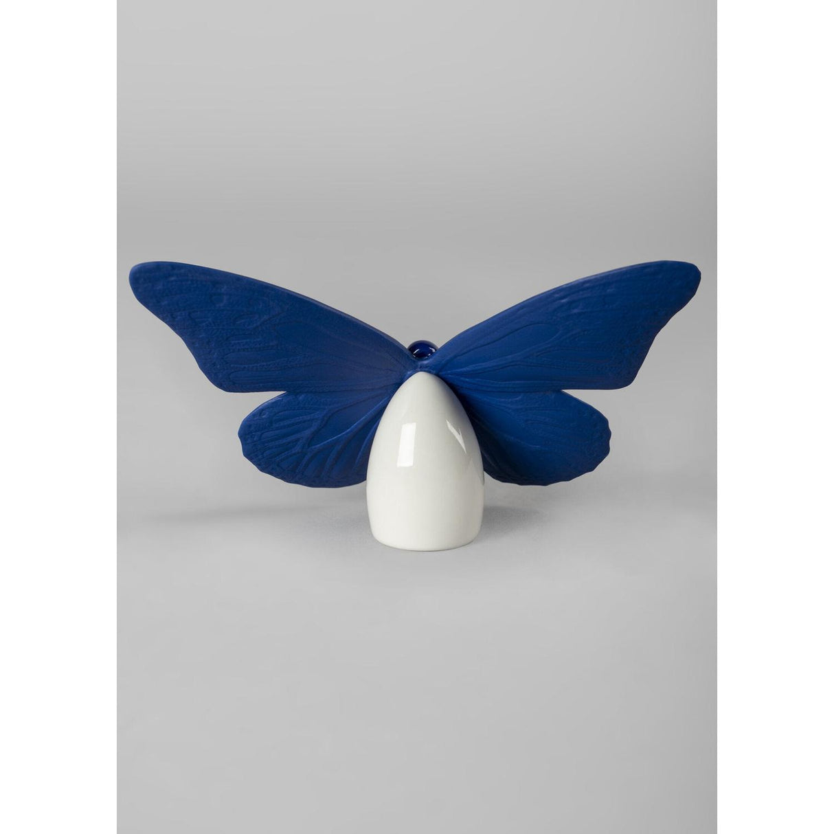 Lladró Figurina Farfalla Azzurro e Oro 9x14cm Porcellana