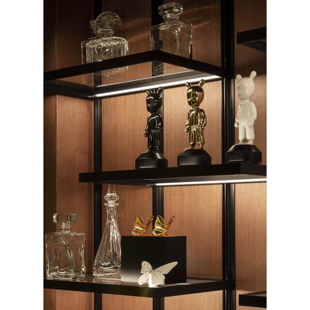 LLADRO' Figurina Farfalla Dorato Lucido e Bianco 9x14cm Porcellana