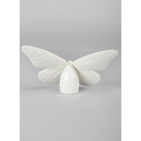 Lladró Figurina Farfalla Dorato Lucido e Bianco 9x14cm Porcellana