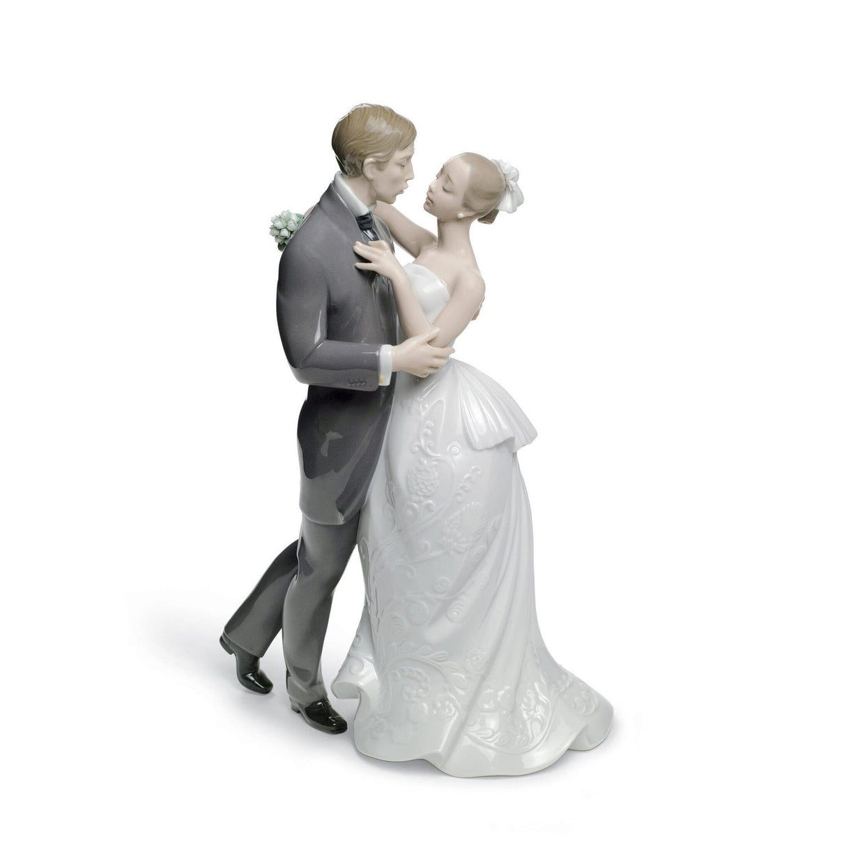 Lladró Figurina Coppia Il Valzer Dei Fidanzati 30x21cm Porcellana