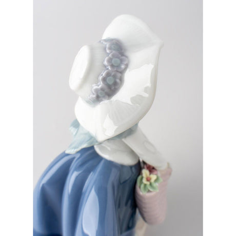 Lladró Figurina Ragazza con Borsa 18x10cm Porcellana