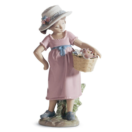 Lladró Come Sei Carino! Figurina Bimba 21x12cm Porcellana
