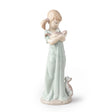 Lladró Figurina Ragazza con Gattini 21x7cm Porcellana