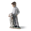Lladró Figurina Cane Il Mio Amico Più Fedele 25x12cm Porcellana