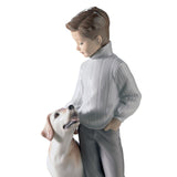 Lladró Figurina Cane Il Mio Amico Più Fedele 25x12cm Porcellana