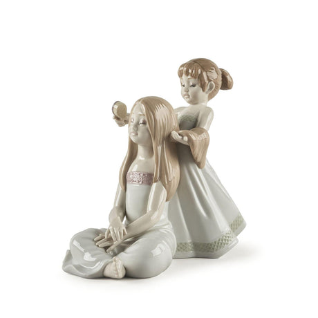Lladró Scultura Pettino I Tuoi Capelli 21x24cm Porcellana