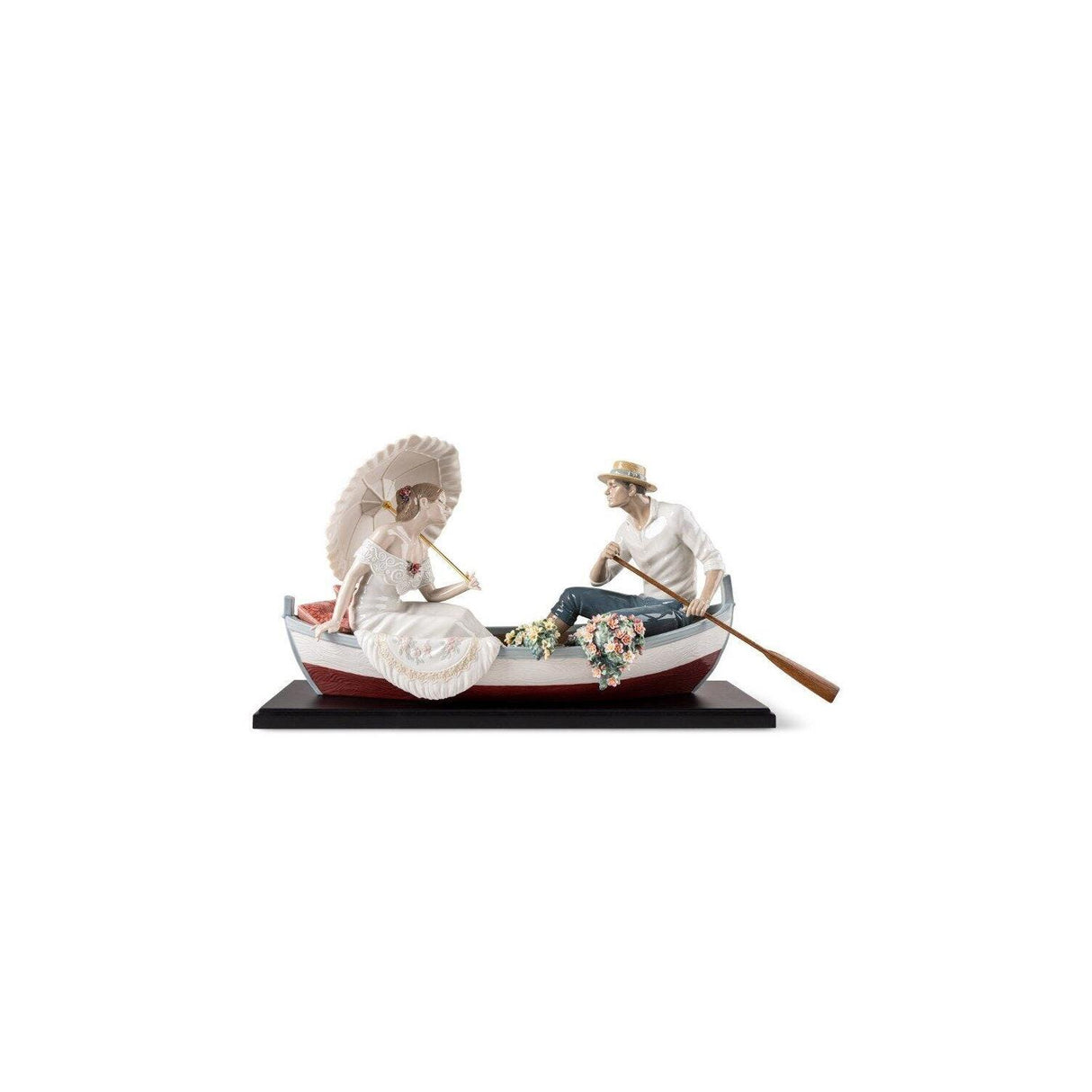 Lladró Scultura Romanticismo Sul Lago Serie Limitata 31x58cm Porcellana