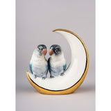 Lladró Figurina Uccelli Prendimi la Luna Lustro Oro 16x15cm Porcellana