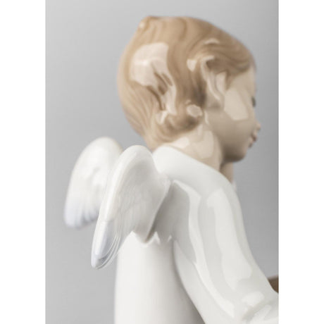 Lladró Figurina Il Mio Angelo Custode Rosa 14x14cm Porcellana
