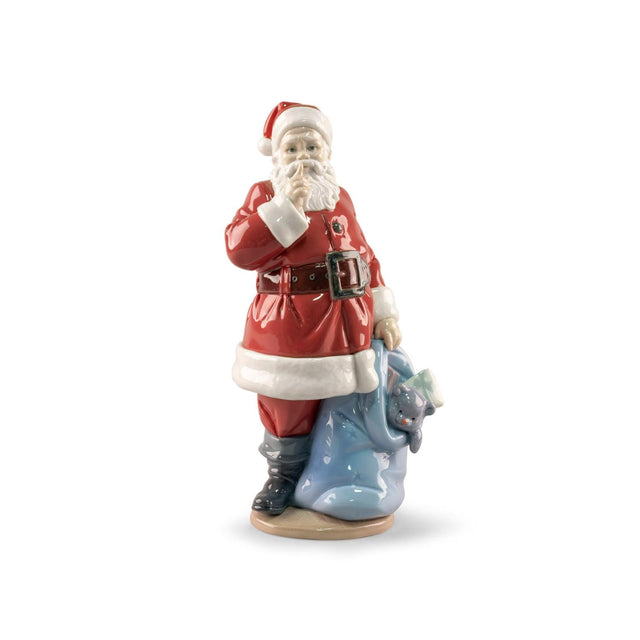 Lladró Scultura E' Arrivato Babbo Natale 33x17cm Porcellana