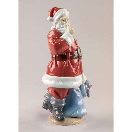 Lladró Scultura E' Arrivato Babbo Natale 33x17cm Porcellana