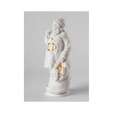 Lladró Scultura E' Arrivato Babbo Natale Bianco Oro 33x17cm Porcellana