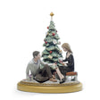 Lladró Figurina Coppia Un Romantico Natale Edizione Limitata 35x28cm Porcellana