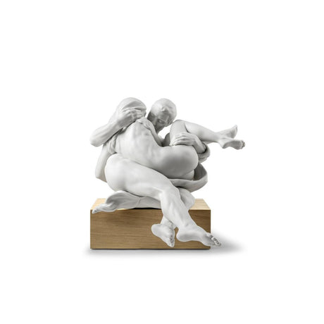 Lladró Scultura di Una Coppia Together 31x32cm Porcellana
