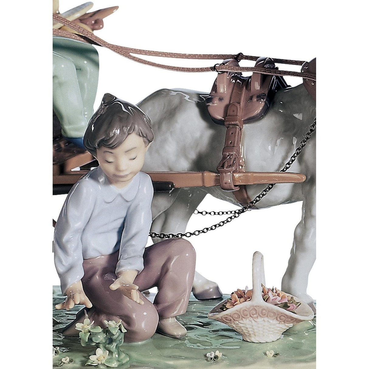 Lladró Scultura Bimbi Una Gita Edizione Limitata 29x47cm Porcellana