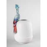 Lladró Vaso Cacatua 51x27cm Porcellana
