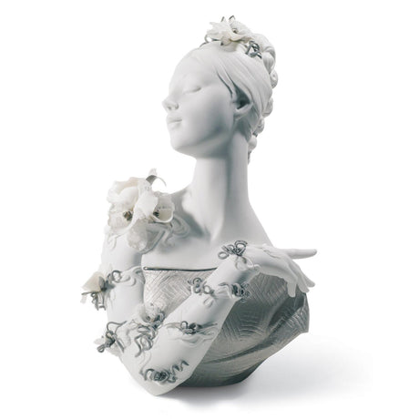 Lladró Figurina Busto My Fair Lady Lustro Argento 36x23cm Porcellana