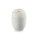 Lladró Vaso Koi Dorato Lucido 25x18cm Porcellana