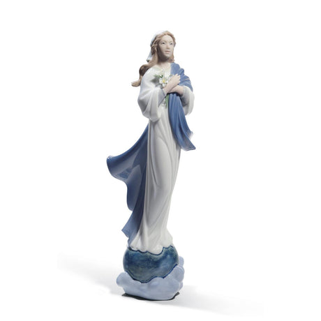 Lladró Figurina Vergine Maria 31x10cm Porcellana