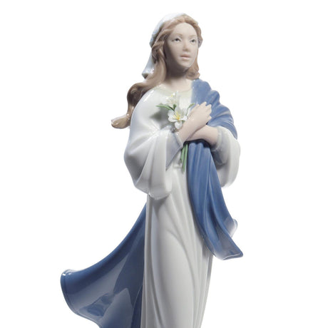 Lladró Figurina Vergine Maria 31x10cm Porcellana