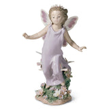 Lladró Figurina Fata Ali di Farfalle 23x15cm Porcellana