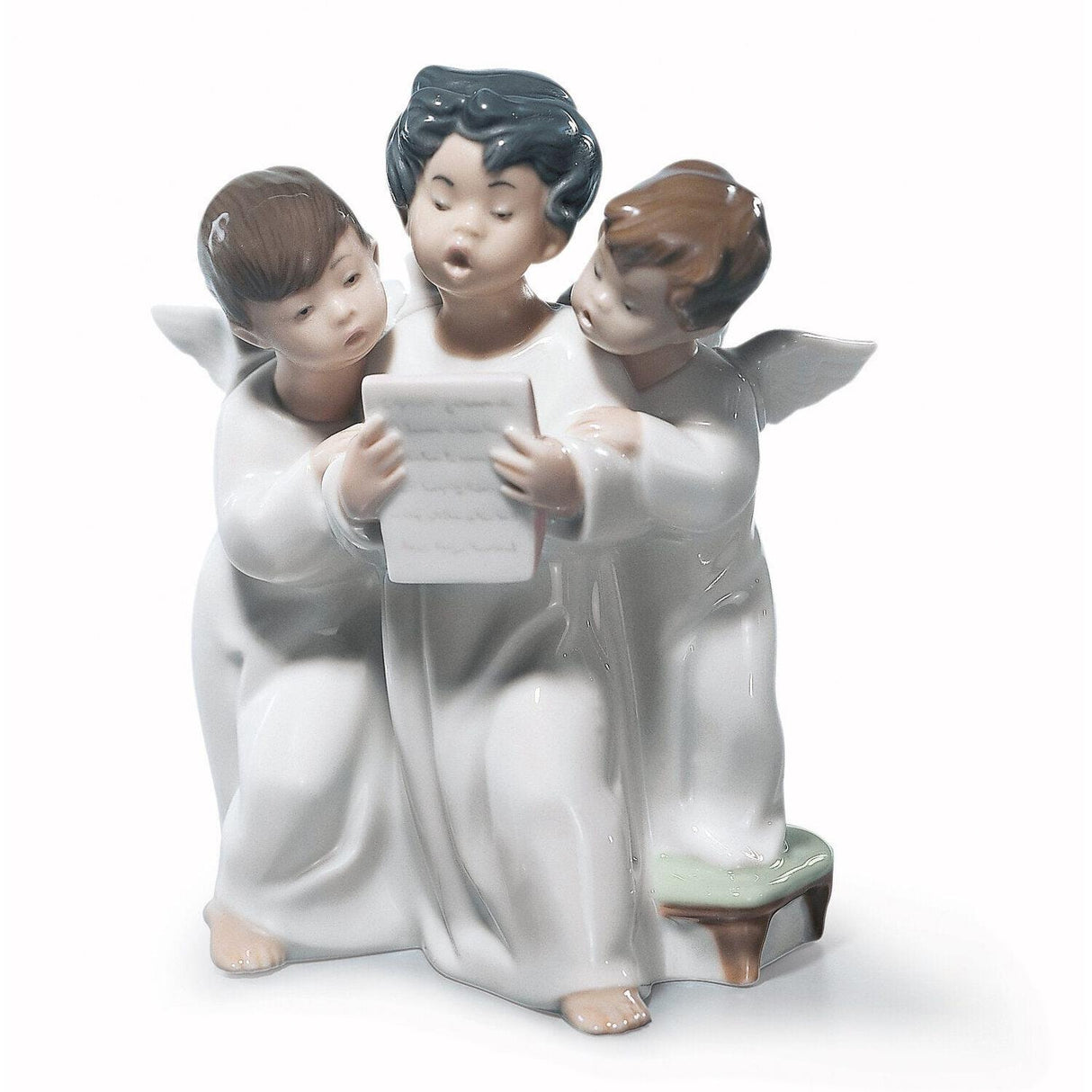 Lladró Figurina Coro di Angeli 18x12cm Porcellana