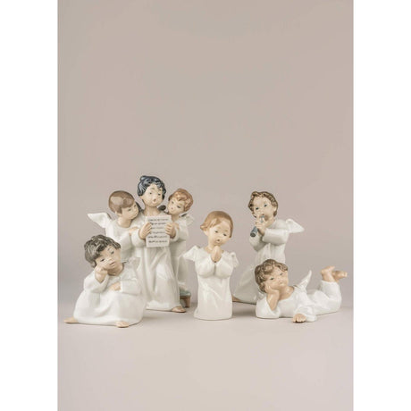 Lladró Figurina Coro di Angeli 18x12cm Porcellana