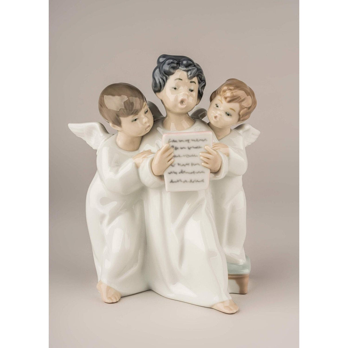 Lladró Figurina Coro di Angeli 18x12cm Porcellana