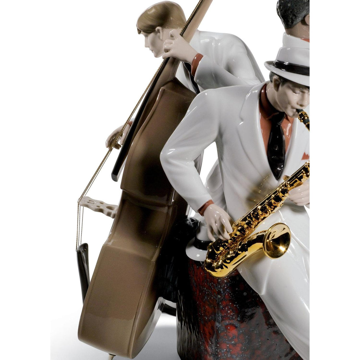 Lladró Figurina Trio di Jazz Edizione Limitata 35x30cm Porcellana
