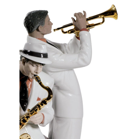 Lladró Figurina Trio di Jazz Edizione Limitata 35x30cm Porcellana
