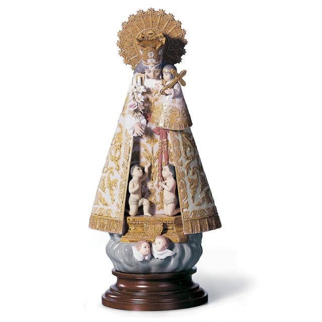 Lladró Figurina Vergine Degli Abbandonati Edizione Numerata 40x18cm Porcellana