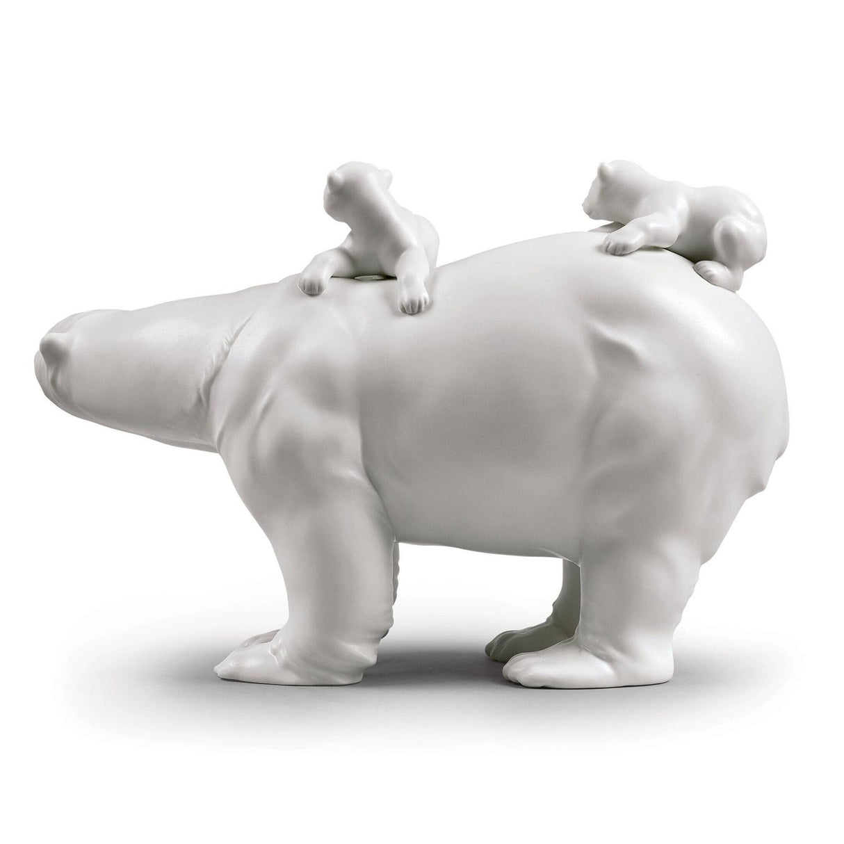 LLADRO' Figurina Mamma Orsa e I Suoi Piccoli 25x39cm Porcellana