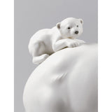 Lladró Figurina Mamma Orsa e I Suoi Piccoli 25x39cm Porcellana