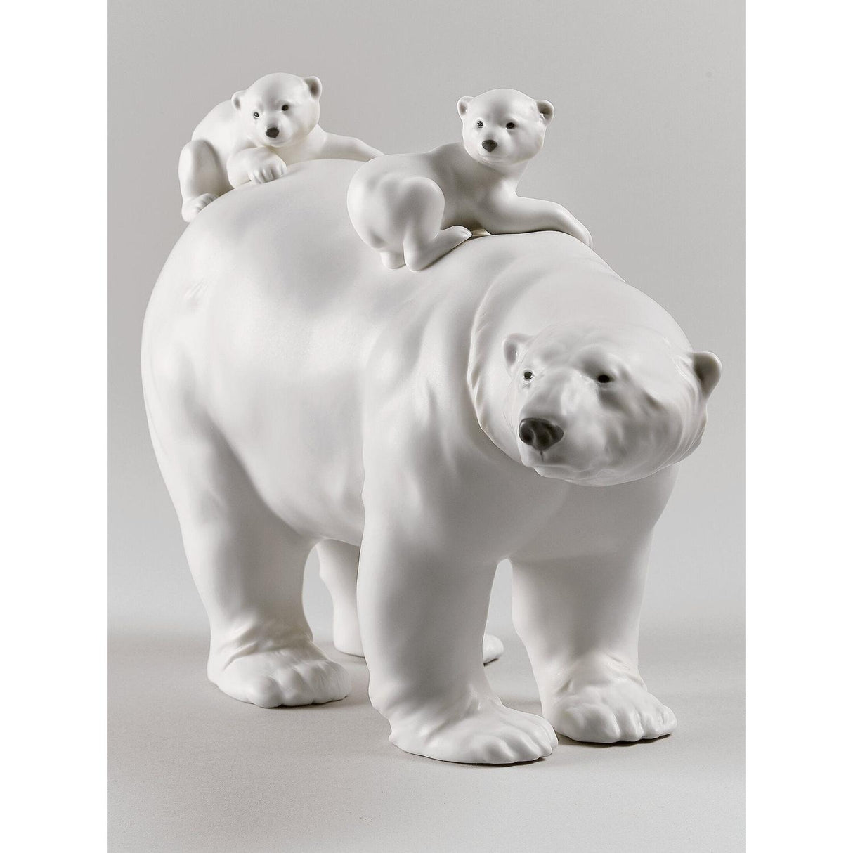 Lladró Figurina Mamma Orsa e I Suoi Piccoli 25x39cm Porcellana