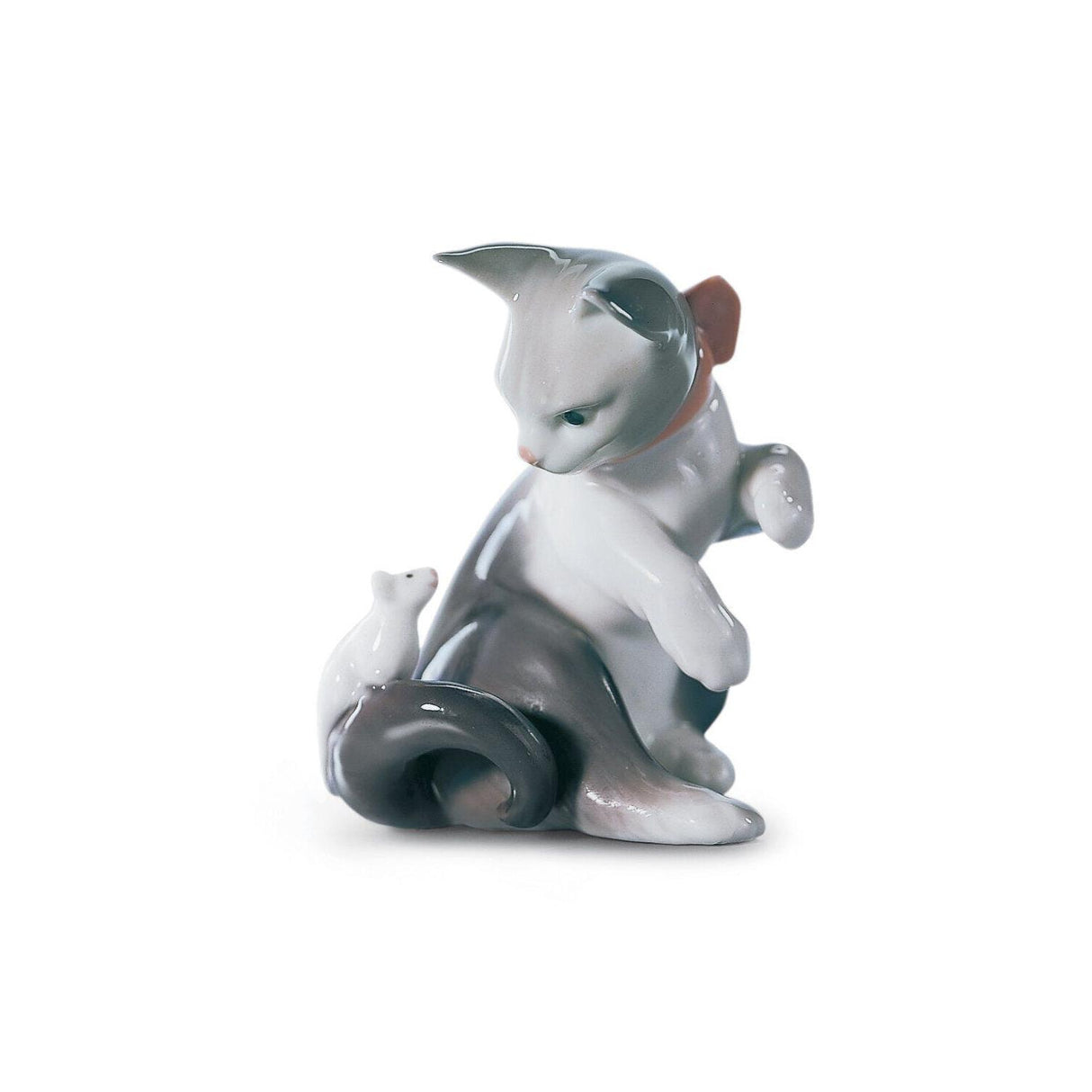 Lladró Figurina Il Gatto e Il Topo 8x7cm Porcellana