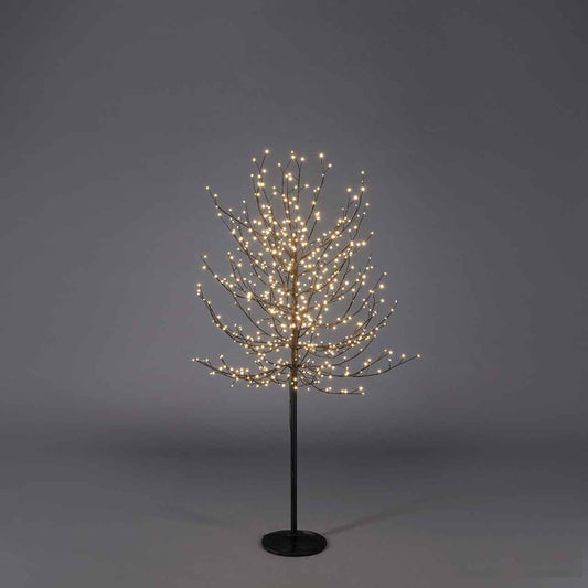 EDG Faggio Albero di Natale Luminoso con 580 LED Nero 150cm Ferro