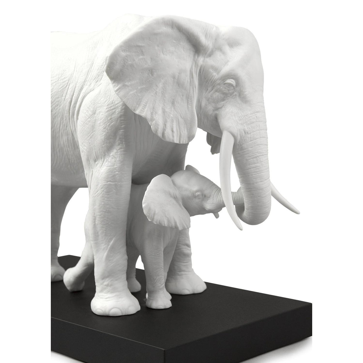 Lladró Scultura Elefanti Indicando la Via Bianco 29x36cm Porcellana