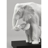 Lladró Scultura Elefanti Indicando la Via Bianco 29x36cm Porcellana