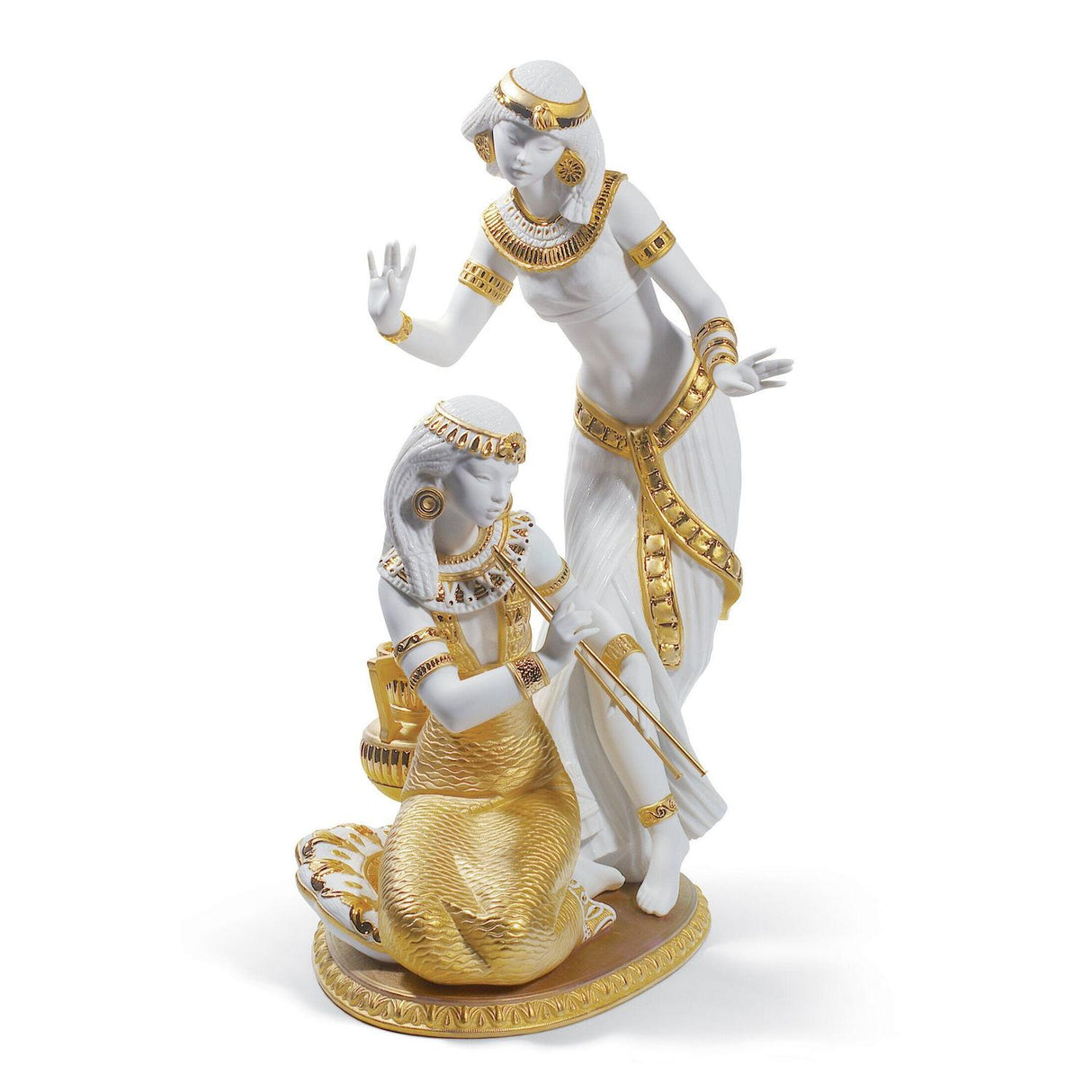 Lladró Figurina Ballerine Del Nilo Lustro Oro Edizione Limitata 51x32cm Porcellana