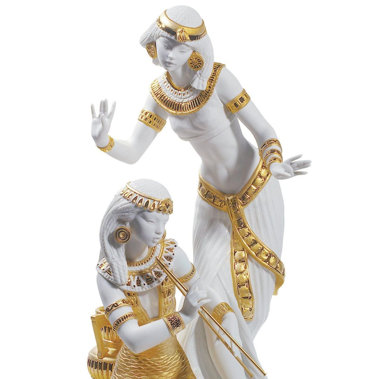 Lladró Figurina Ballerine Del Nilo Lustro Oro Edizione Limitata 51x32cm Porcellana