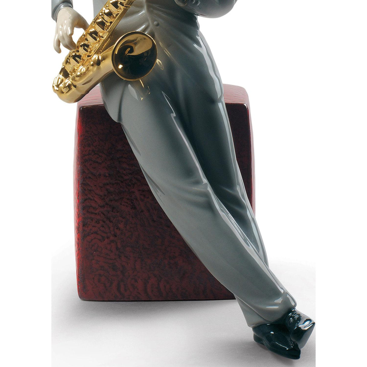 Lladró Figurina Sassofonista Jazz 29x23cm Porcellana